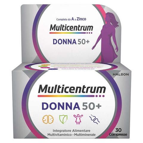 MULTICENTRUM DONNA 50+ INTEGRATORE ALIMENTARE MULTIVITAMINICO 30 COMPRESSE
