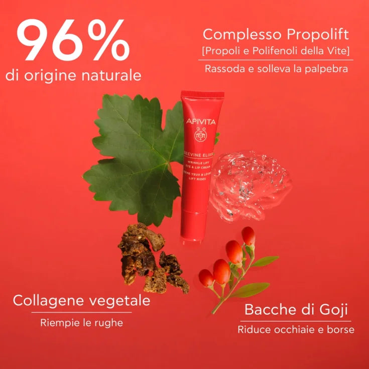 APIVITA BEEVINE ELIXIR CREMA ANTI-RUGHE CONTORNO OCCHI E LABBRA 15ML