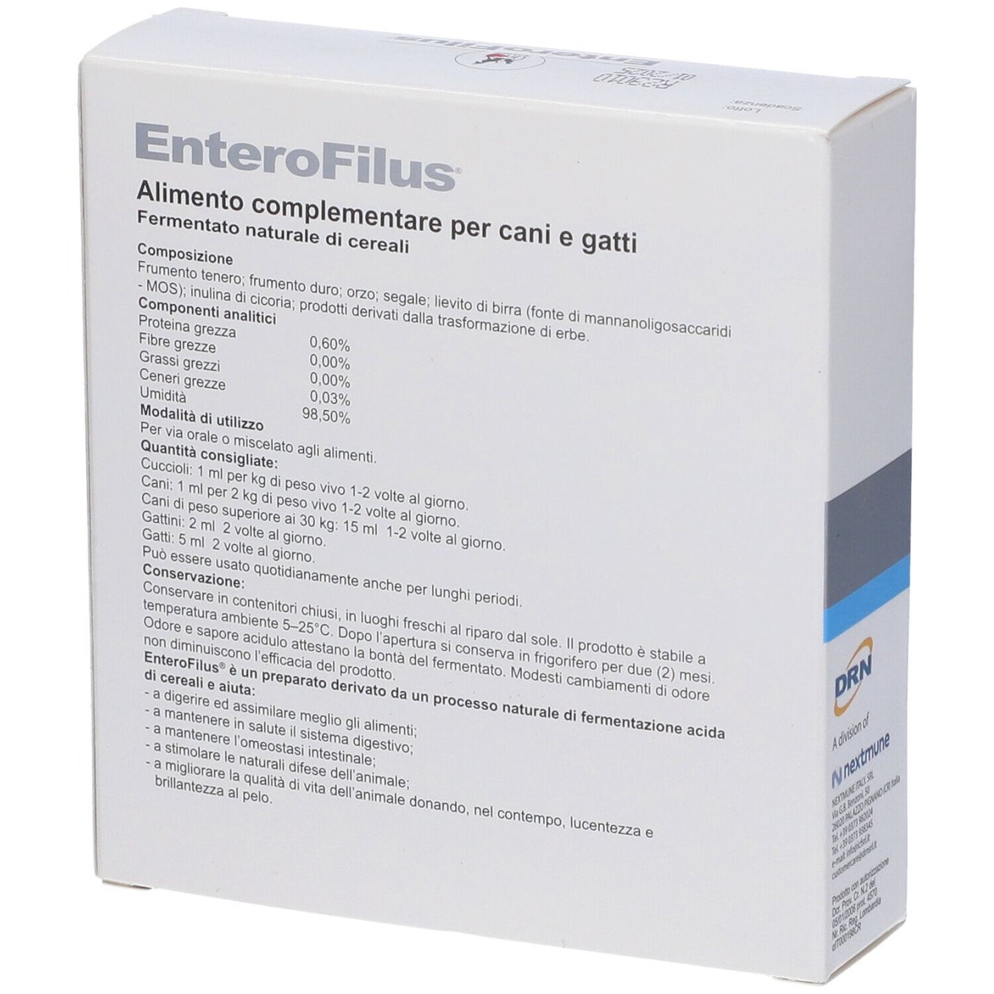 ENTEROFILUS FIALE ALIMENTO COMPLEMENTARE PER CANI E GATTI 12X10ML