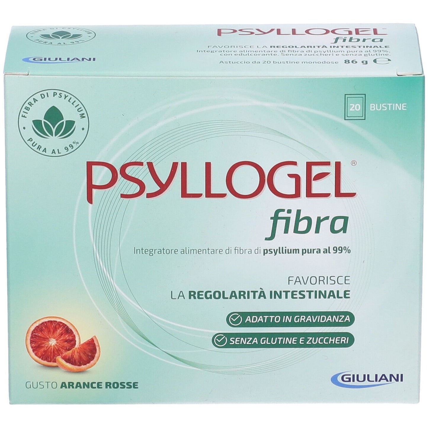 PSYLLOGEL FIBRA AROMA ARANCIA ROSSA 20 BUSTINE