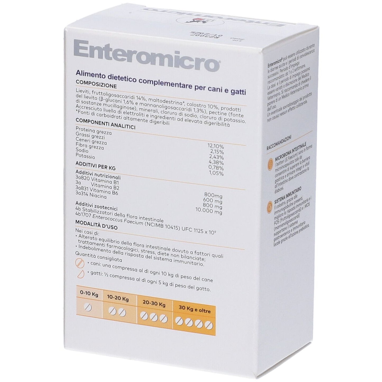 ENTEROMICRO FLORA INTESTINALE 32 COMPRESSE PER CANI E GATTI