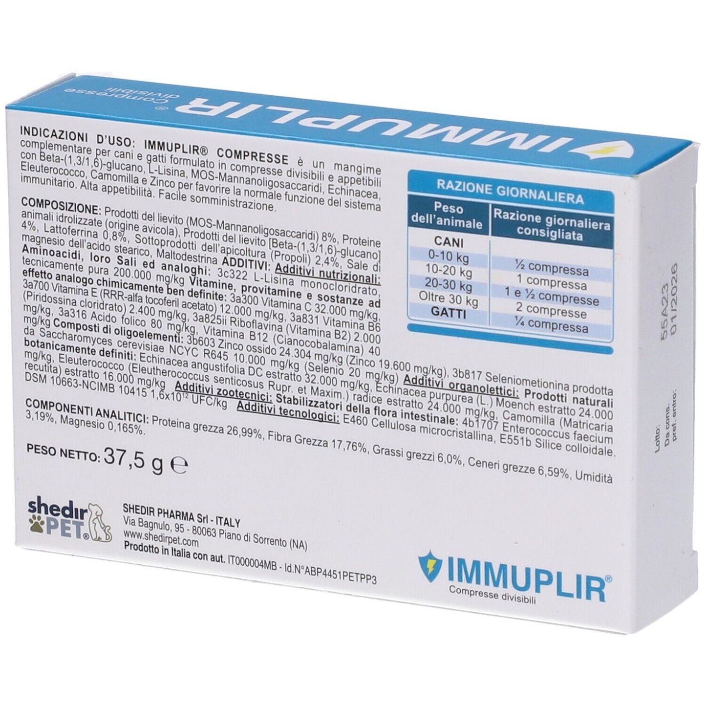 IMMUPLIR MANGIME COMPLEMENTARE PER CANI E GATTI 30 COMPRESSE DIVISIBILI