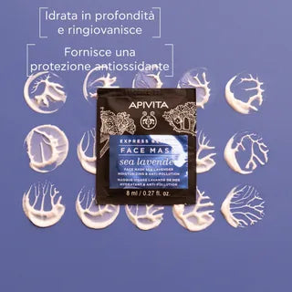 APIVITA MASCHERA VISO IDRATANTE E ANTI-INQUINAMENTO 2 X 8 ML