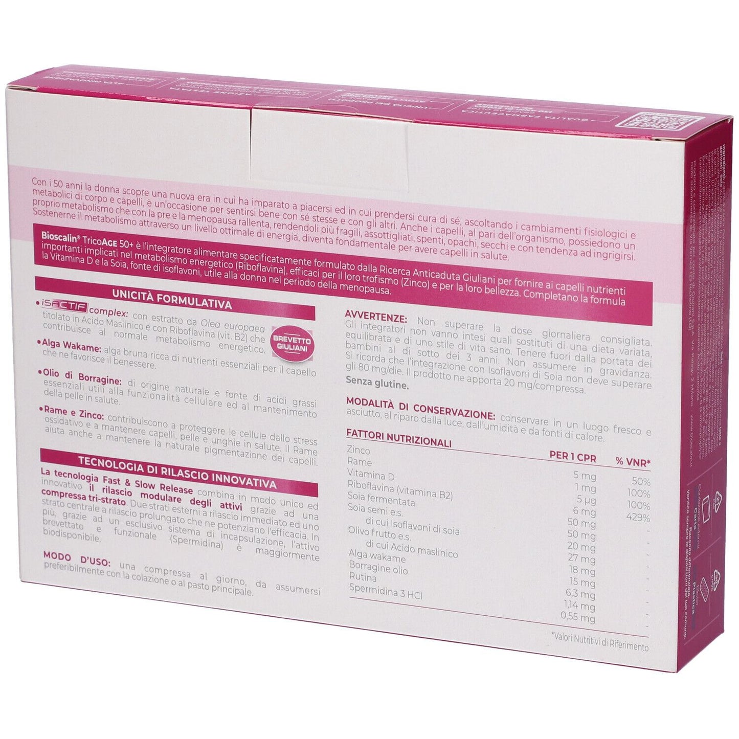 BIOSCALIN TRICOAGE50+ 90 COMPRESSE (FORMATO CONVENIENZA 3 MESI)