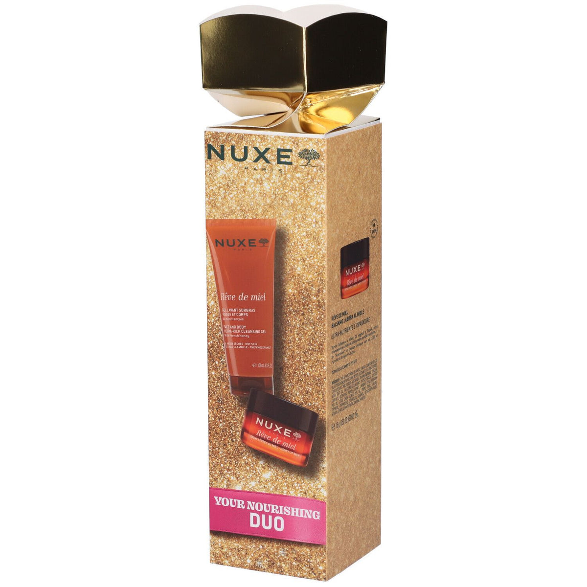 NUXE CRACKER REVE DE MIEL KIT GEL DOCCIA E BALSAMO LABBRA AL MIELE