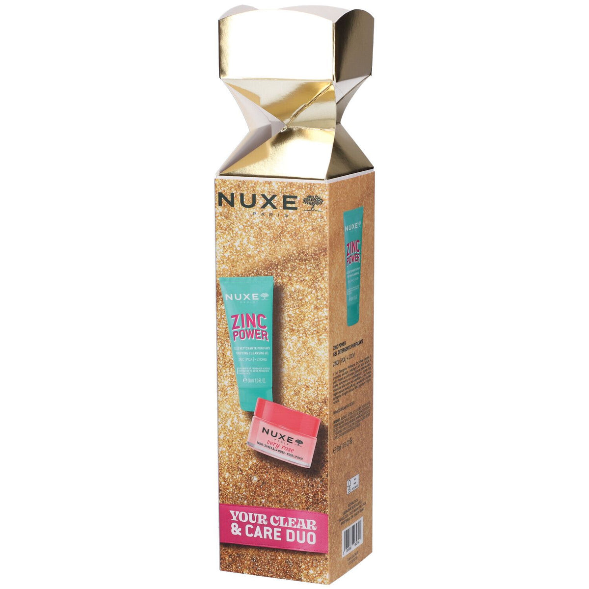 NUXE CRACKER VERY ROSE BALSAMO LABBRA E GEL DETERGENTE PURIFICANTE ZINC POWER