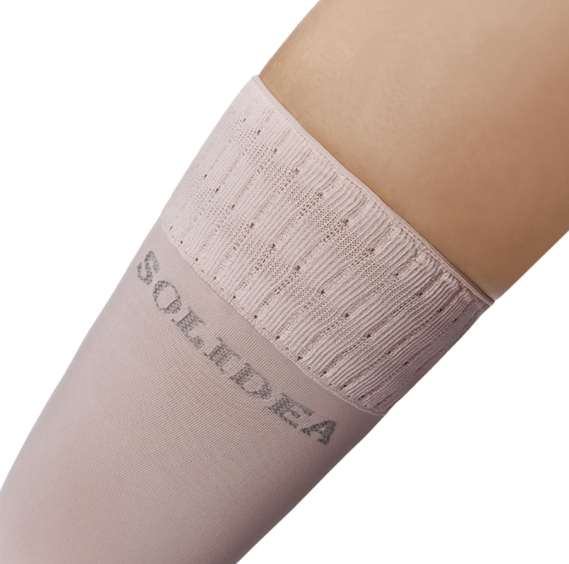 SOLIDEA CALZE AUTOREGGENTI DA NOTTE A COMPRESSIONE GRADUATA-NIGHT WELLNESS 70DEN-ROSA