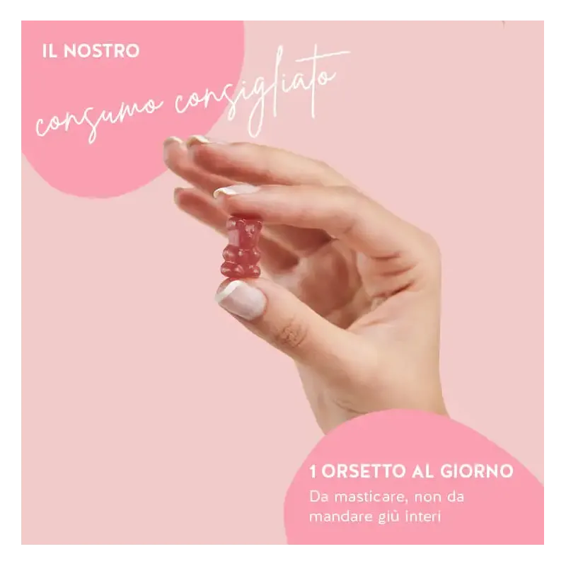 AH-MAZING HAIR VITAMIN BIOTINA PER CAPELLI FORTI 45 ORSETTI GOMMOSI SENZA ZUCCHERO