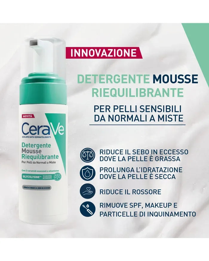 CERAVE DETERGENTE MOUSSE RIEQUILIBRANTE 148ML