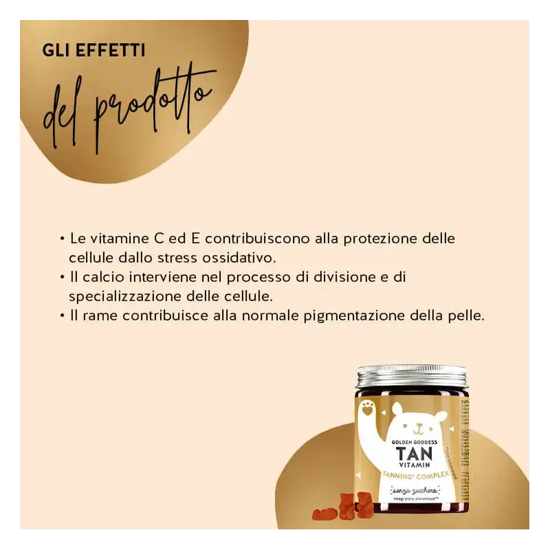 GOLDEN GODDESS TAN VITAMIN PER ABBRONZATURA 45 ORSETTI GOMMOSI