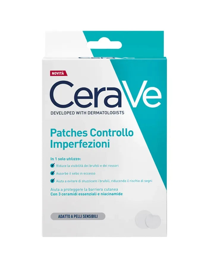 CERAVE PATCHES CONTROLLO IMPERFEZIONI PER BRUFOLI E ROSSORI 22PEZZI