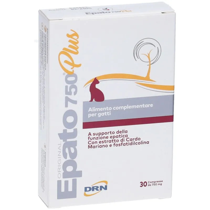 EPATO 750 PLUS 30 COMPRESSE INTEGRATORE VETERINARIO A SUPPORTO DELLA FUNZIONE EPATICA DEL GATTO