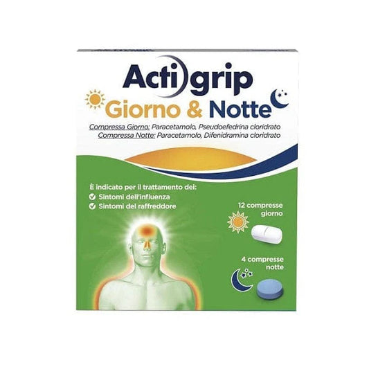 ACTIGRIP GIORNO E NOTTE 12 COMPRESSE GIORNO 4 COMPRESSE NOTTE