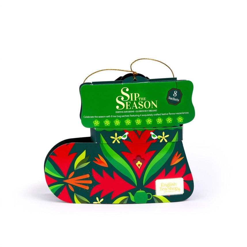 CONFEZIONE REGALO TE' CALZA DI NATALE, 8 BUSTINE