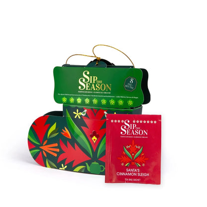 CONFEZIONE REGALO TE' CALZA DI NATALE, 8 BUSTINE