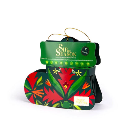 CONFEZIONE REGALO TE' CALZA DI NATALE, 8 BUSTINE