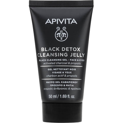 APIVITA SET FLUIDO VISO INVISIBILE DRY TOUCH SPF50 + MASCHERA VISO IDRATANTE E ANTI-INQUINAMENTO + BLACK DETOX CLEANSING JELLY CON POCHETTE IN REGALO