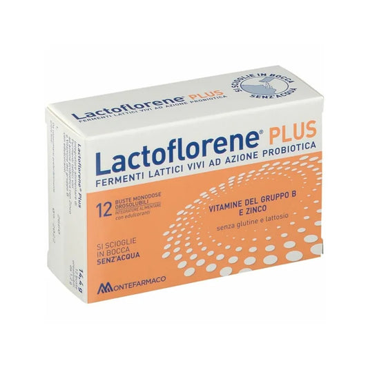 LACTOFLORENE PLUS INTEGRATORE ALIMENTARE DI PROBIOTICI 12 BUSTINE OROSOLUBILI