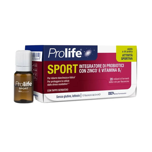 PROLIFE SPORT INTEGRATORE ALIMENTARE DI PROBIOTICI 20 MILIARDI DI FERMENTI, 10 FLACONCINI