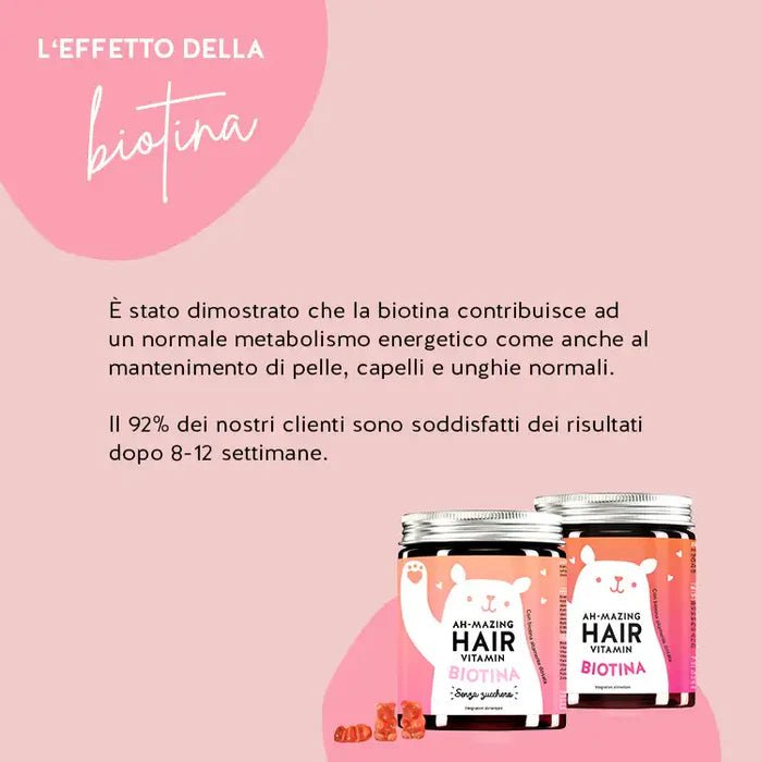 AH-MAZING HAIR VITAMIN BIOTINA 60 COMPRESSE GOMMOSE