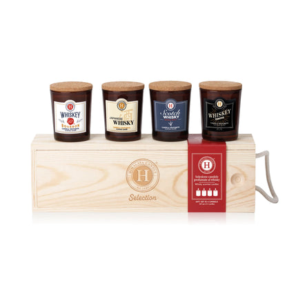 HIMALAYA BOX DI 4 CANDELE WISKY