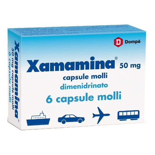XAMAMINA MAL DI VIAGGIO 6 CAPSULE MOLLI DA 50MG