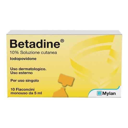 BETADINE 10% SOLUZIONE CUTANEA 10 FLACONCINI MONOUSO 5ML