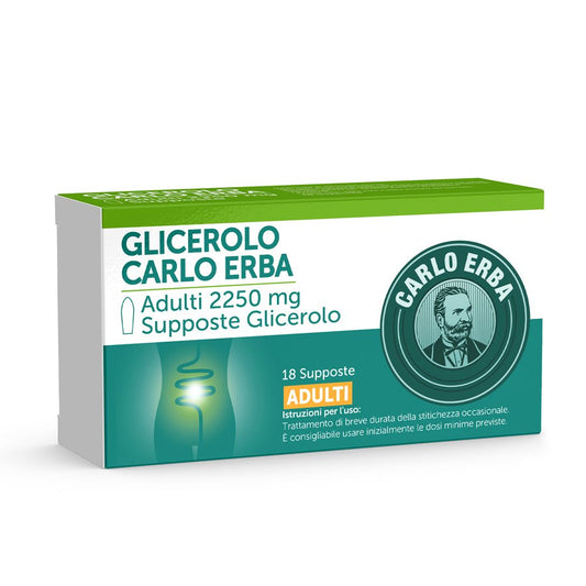 GLICEROLO CARLO ERBA ADULTI 18 SUPPOSTE