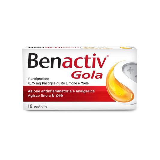 BENACTIV GOLA 8,75MG 16 PASTIGLIE GUSTO LIMONE E MIELE