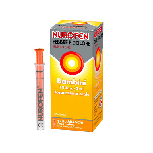 NUROFEN FEBBRE E DOLORE 100MG/5ML GUSTO ARANCIA 150ML