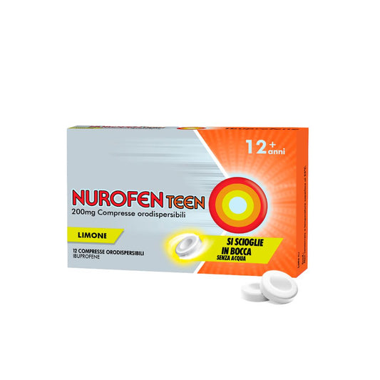 NUROFENTEEN 200MG 12 COMPRESSE ORODISPERSIBILI GUSTO LIMONE
