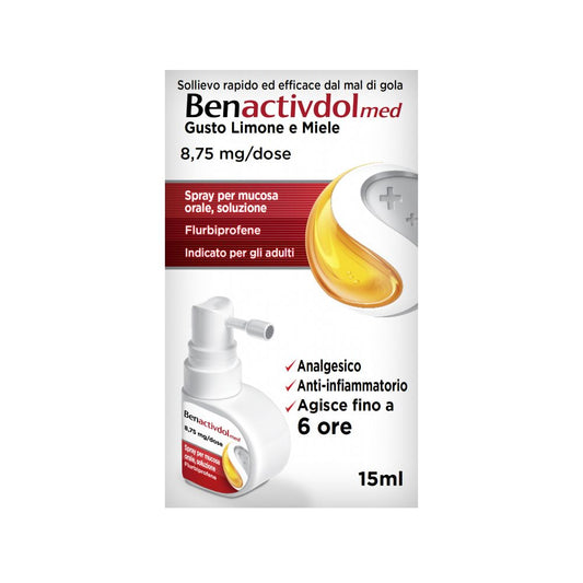 BENACTIVDOLMED SPRAY ORALE GUSTO LIMONE E MIELE 15ML
