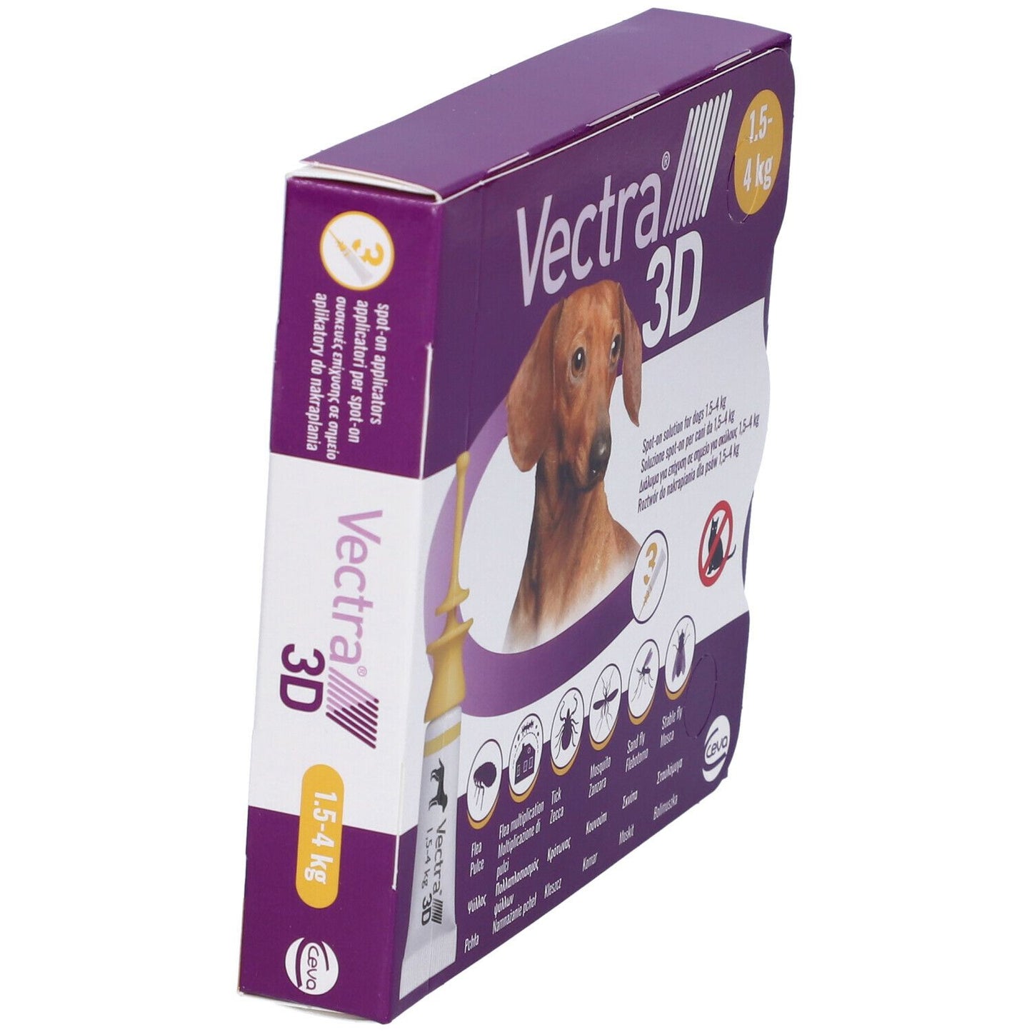 VECTRA 3D GIALLO 3 PIPETTE CANI 1,5-4KG