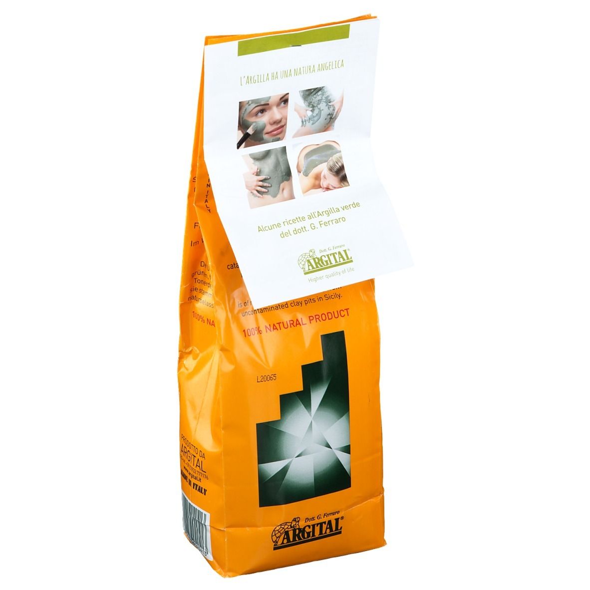 ARGITAL ARGILLA VERDE POLVERE FINE ESSICCATA AL SOLE 1000G