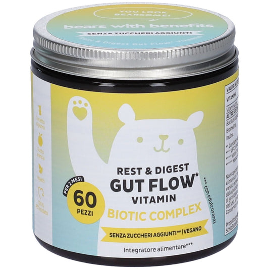 BEARS WITH BENEFITS REST E DIGEST GUT FLOW VITAMIN COMPLEX 60CARAMELLE GOMMOSE