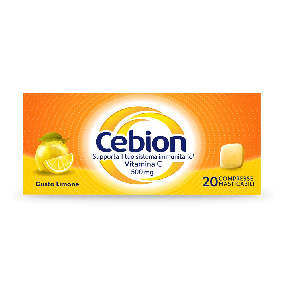 CEBION 500MG VITAMINA C GUSTO LIMONE 20 COMPRESSE MASTICABILI