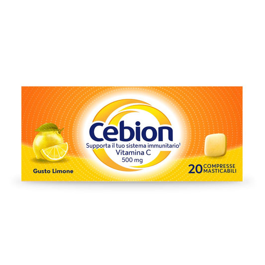 CEBION 500MG VITAMINA C GUSTO LIMONE 20 COMPRESSE MASTICABILI