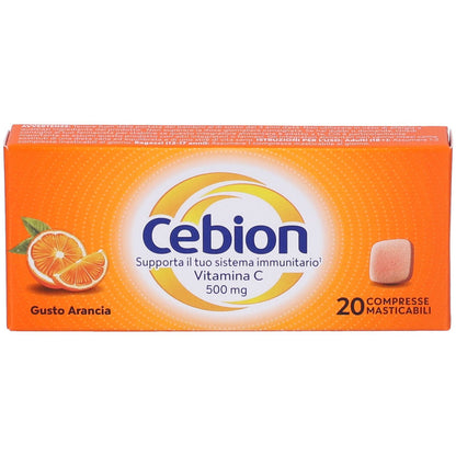CEBION 500MG VITAMINA C GUSTO ARANCIA 20 COMPRESSE MASTICABILI