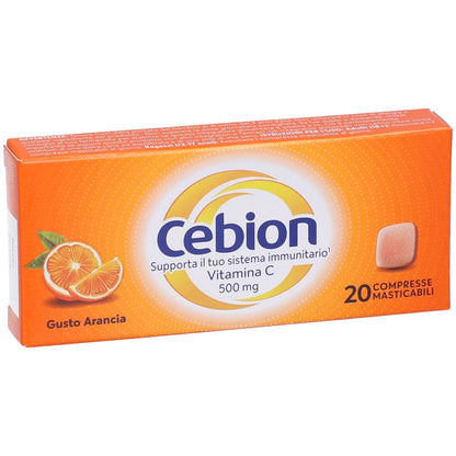 CEBION 500MG VITAMINA C GUSTO ARANCIA 20 COMPRESSE MASTICABILI