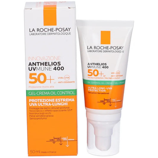 LA ROCHE-POSAY ANTHELIOS GEL CREMA SOLARE VISO TOCCO SECCO  ANTI-LUCIDITÀ 50ML SPF50+