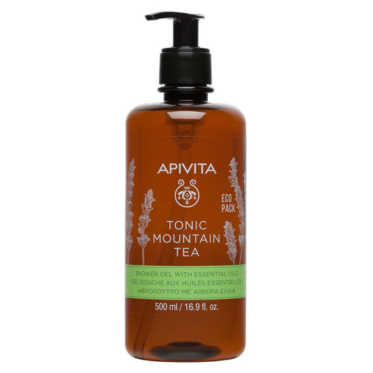 APIVITA TONIC MOUNTAIN TEA - GEL DOCCIA RIVATILIZZANTE TÈ DI MONTAGNA, 500ML