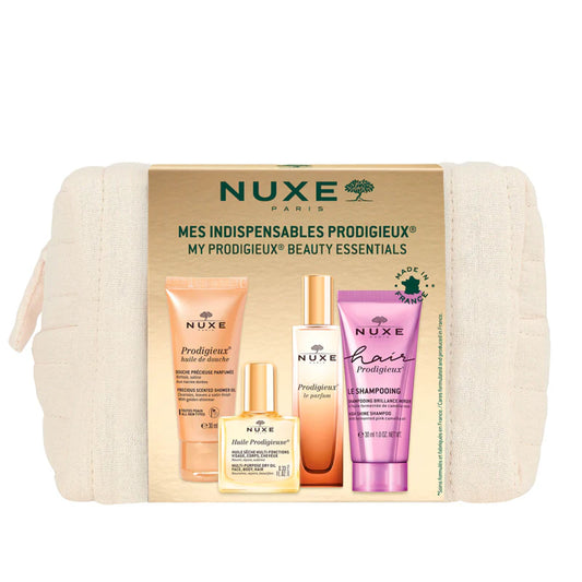 NUXE-TROUSSE DA VIAGGIO PRODIGIEUX CORPO E CAPELLI CONFEZIONE 4 PEZZI