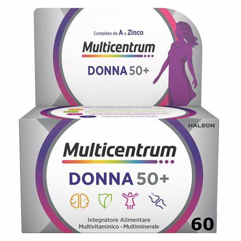 MULTICENTRUM DONNA 50+ INTEGRATORE ALIMENTARE MULTIVITAMINICO 60 COMPRESSE