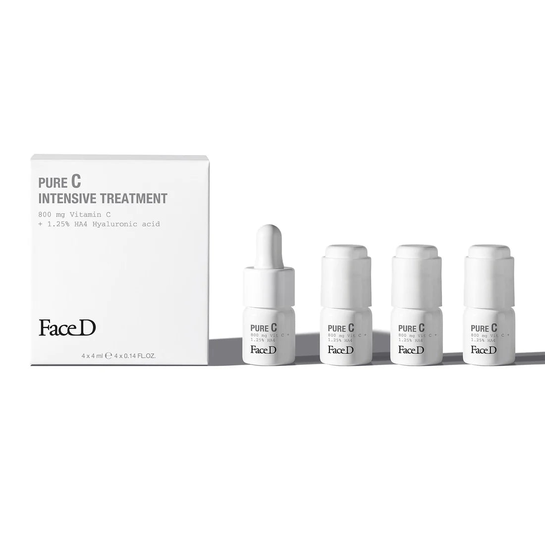FaceD PURE C VITAMINA C PURA 16% IN ACIDO IALURONICO 4X4ML
