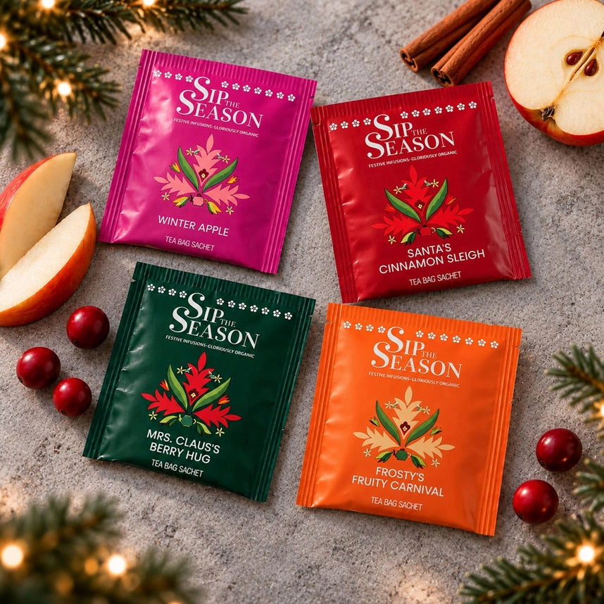 CONFEZIONE REGALO TE' CALZA DI NATALE, 8 BUSTINE