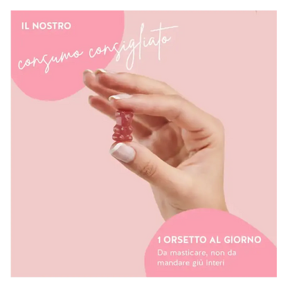 AH-MAZING HAIR VITAMIN BIOTINA PER CAPELLI FORTI 45 ORSETTI GOMMOSI SENZA ZUCCHERO
