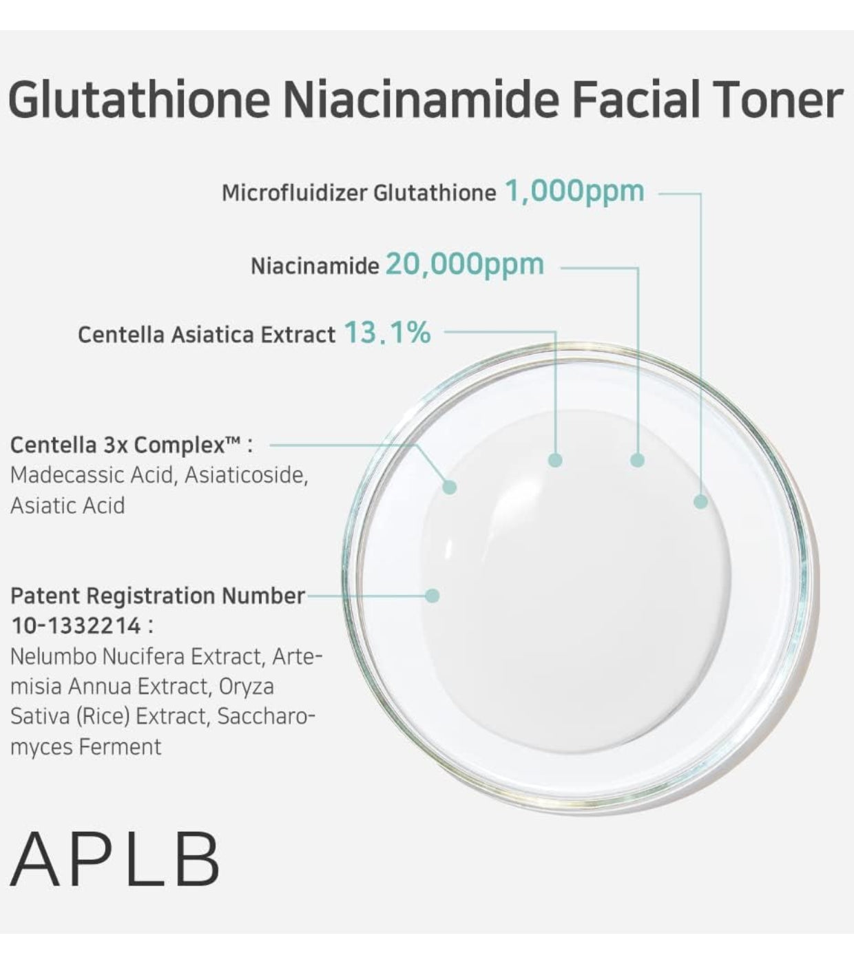 APLB GLUTATHIONE NIACINAMIDE FACIAL TONER 160ml