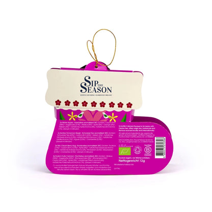 ENGLISH TEA SHOP-STIVALO DI NATALE ROSA 8 BUSTINE DI TE'