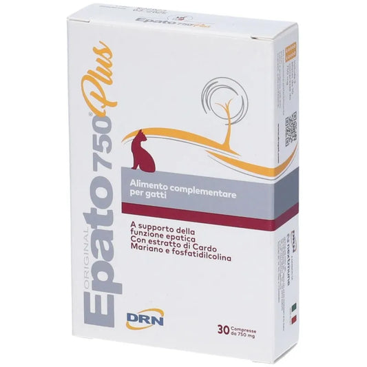 EPATO 750 PLUS 30 COMPRESSE INTEGRATORE VETERINARIO A SUPPORTO DELLA FUNZIONE EPATICA DEL GATTO