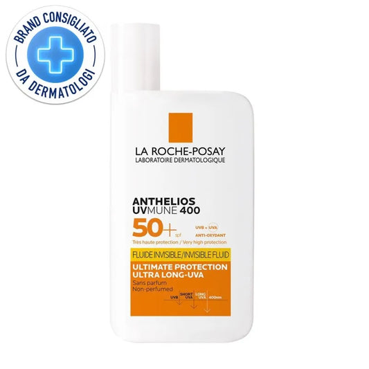 LA ROCHE-POSAY ANTHELIOS UVMUNE 400 FLUIDO SOLARE INVISIBILE VISO SENZA PROFUMO 50ML SPF 50+